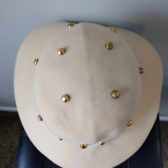 Vintage Capadors Wool Felt Studded Wide Brim Hat - Picture 5 of 6